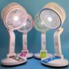 New Rechargeable Folding Table Fan with Led Light