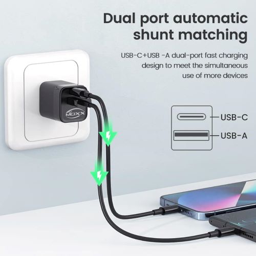 MOXX MC-30 Powerful USB & PD GaN Adapter 30 Watt