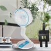 New Rechargeable Folding Table Fan with Led Light