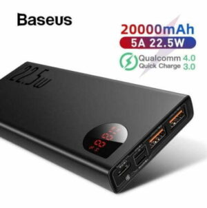 Baseus Power Bank Adaman 22.5w 20000Mah PPAD000101 Metal Digital Display Quick Charge Power Bank