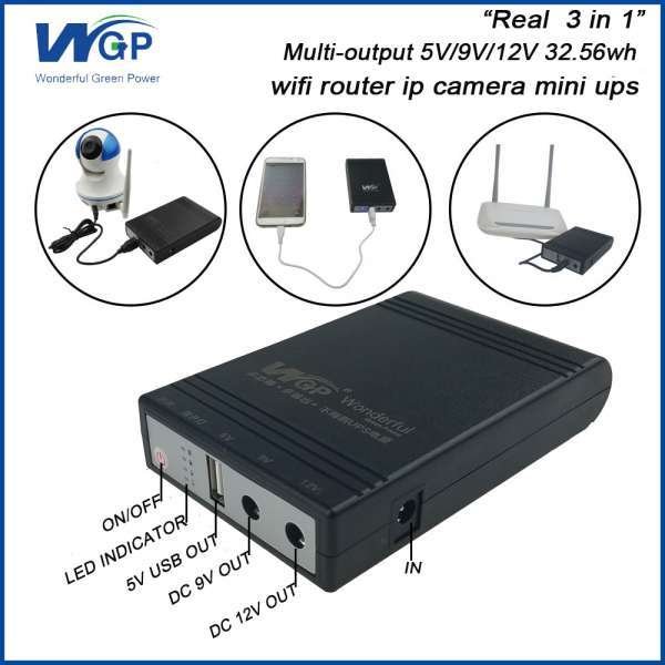 New Version WGP mini UPS 10400mAh – 5/9/12V – With 1 Year Warranty