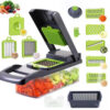 Veggie Slicer 16pcs, Slices Dices and Grates Food Easily with no hassle, Veggie Chopper Multifunctional Food Chopper 16-in-1 Kitchen Vegetable Cutter 1 Set,