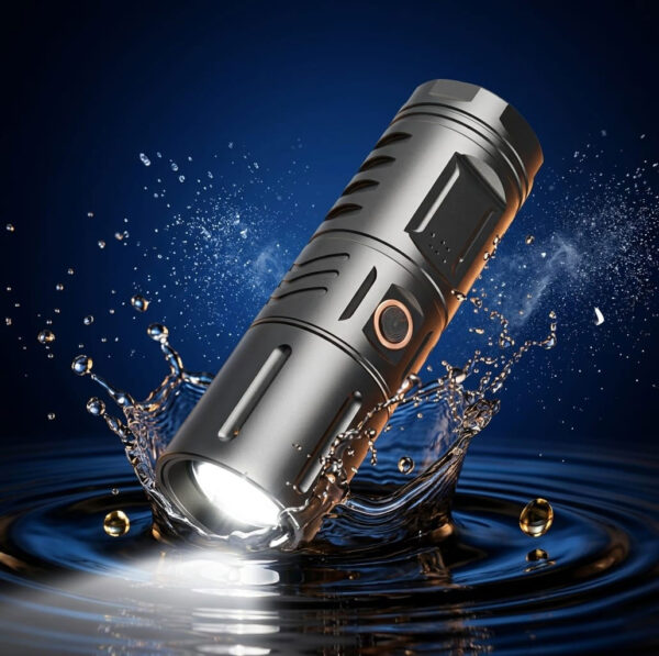 High Power Sanford Super Bright Flashlight – Slide Zoom White Laser LED Edition with 30000mah battery