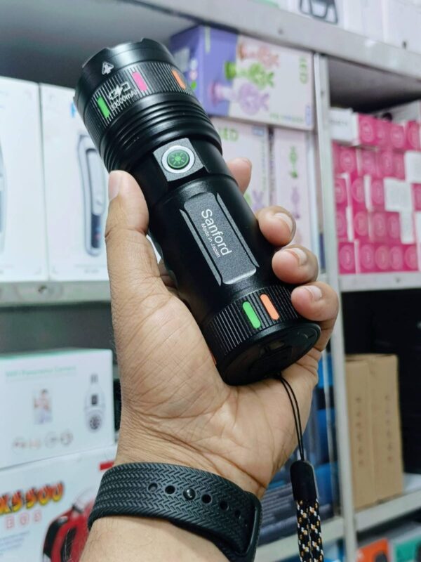 sanfords High Power Sanford Super Bright Flashlight – Slide Zoom White Laser LED Edition with 30000mah battery