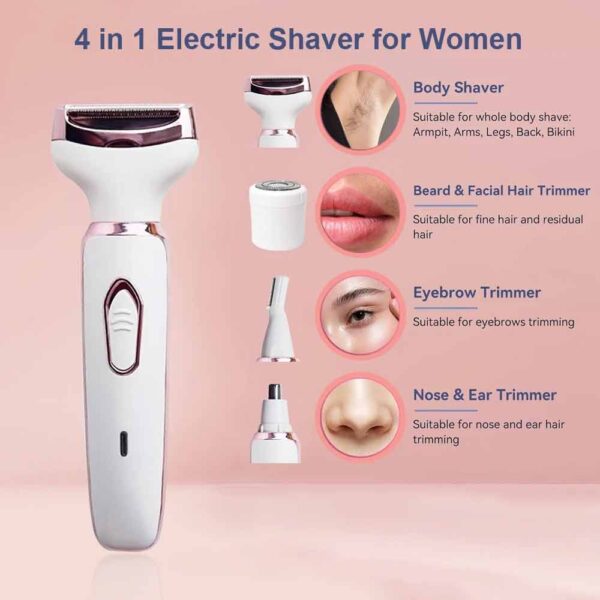Ladies Rechargeable 4-in-1 Grooming Kit